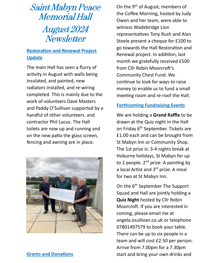 August 2024 Newsletter 1