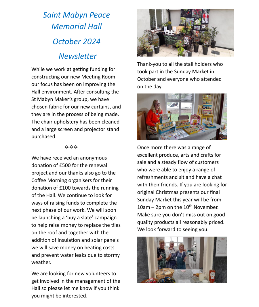 October 2024 Newsletter 1